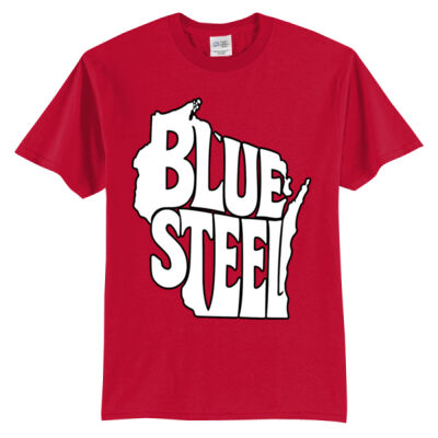 Blue Steel Wisconsin Logo - Tall Core Blend Tee Thumbnail