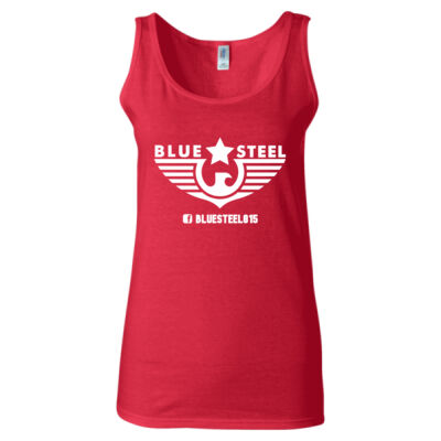 Blue Steel Logo 2 - Women's Softstyle® Tank Top Thumbnail