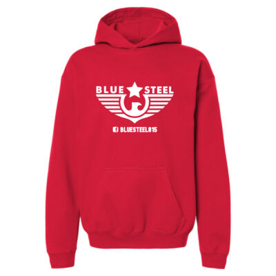 Blue Steel Logo 2 - Youth Softstyle® Midweight Hooded Sweatshirt Thumbnail