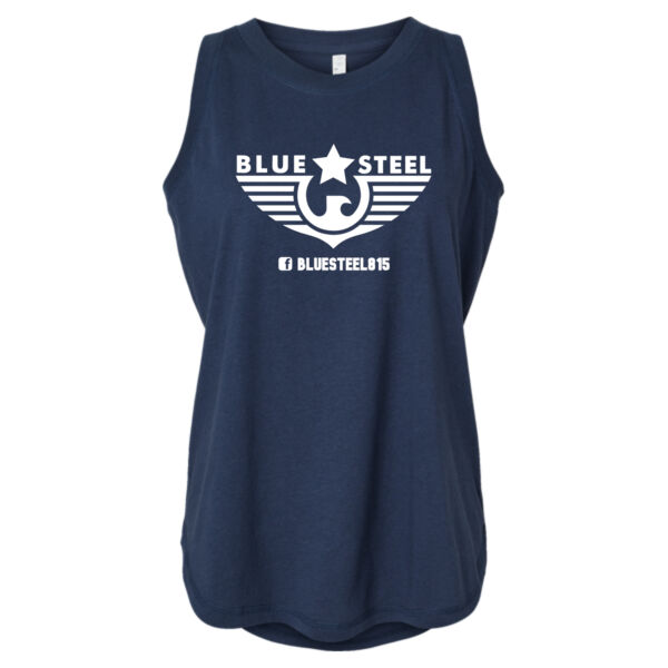 Blue Steel Logo 2 - Women's Relaxed Fine Jersey Tank Thumbnail
