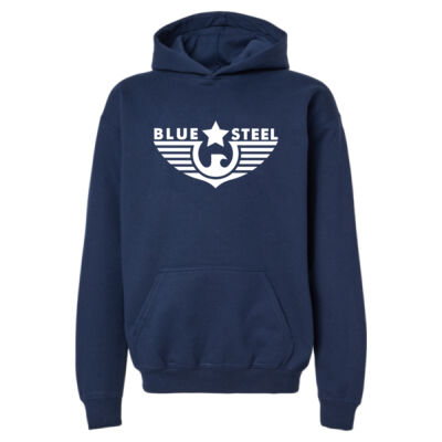 Blue Steel Logo 3 - Youth Softstyle® Midweight Hooded Sweatshirt Thumbnail