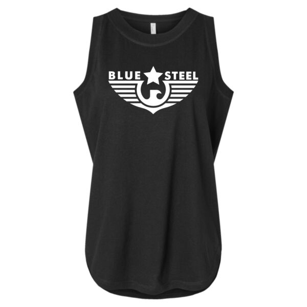 Blue Steel Logo 3 - Women's Relaxed Fine Jersey Tank Thumbnail