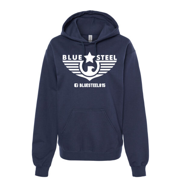 Blue Steel Logo 4 - Unisex Softstyle® Midweight Hooded Sweatshirt Thumbnail
