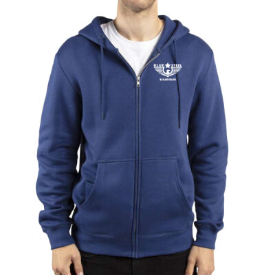 Blue Steel Logo 4 - Unisex Fleece Full-Zip Hooded Sweatshirt Thumbnail
