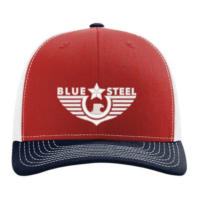 Blue Steel Embroidered Logo 3 - Snapback Trucker Cap Thumbnail
