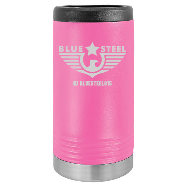 Blue Steel Engraved Logo 2 - Polar Camel Slim Insulated Beverage Holder Thumbnail