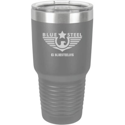 Blue Steel Engraved Logo 2 - Premium Polar Camel Ringneck 30 oz. Tumbler Thumbnail
