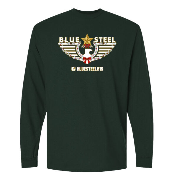 Blue Steel Christmas - DryBlend® 50/50 Long Sleeve T-Shirt Thumbnail