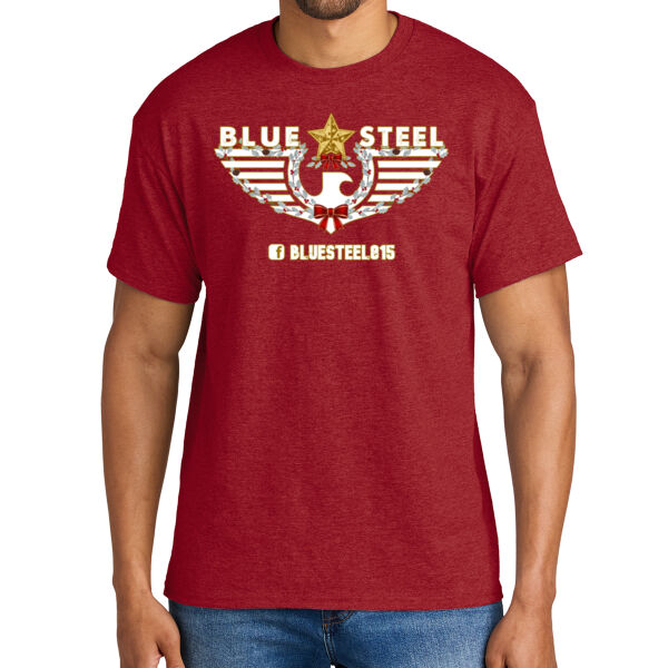 Blue Steel Christmas - DryBlend ® 50 Cotton/50 Poly T Shirt Thumbnail