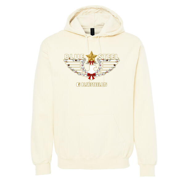 Blue Steel Christmas - Unisex Softstyle® Midweight Hooded Sweatshirt Thumbnail