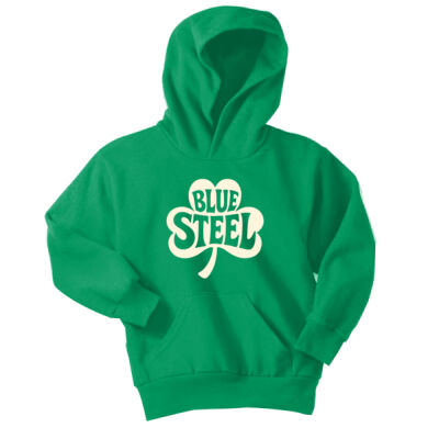 Blue Steel St. Patty's Day - Youth Core Fleece Pullover Hooded Sweatshirt Thumbnail