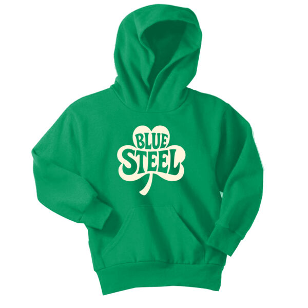 Blue Steel St. Patty's Day - Youth Core Fleece Pullover Hooded Sweatshirt Thumbnail