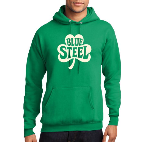 Blue Steel St. Patty's Day - Core Fleece Pullover Hooded Sweatshirt Thumbnail