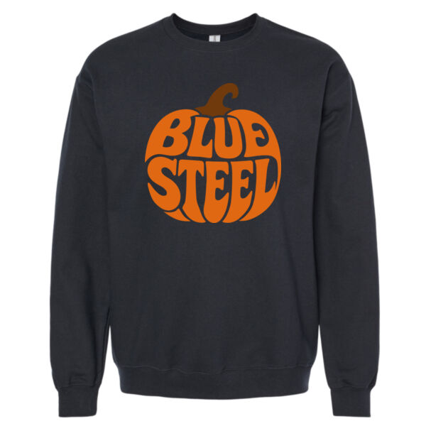 Blue Steel Pumpkin - Unisex Softstyle® Midweight Crewneck Sweatshirt Thumbnail
