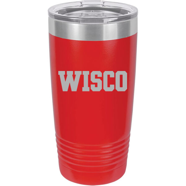 Blue Steel Wisconsin Logo 1 - Premium Polar Camel Ringneck 20 oz. Tumbler Thumbnail