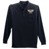 Long Sleeve Silk Touch Polo with Pocket Thumbnail